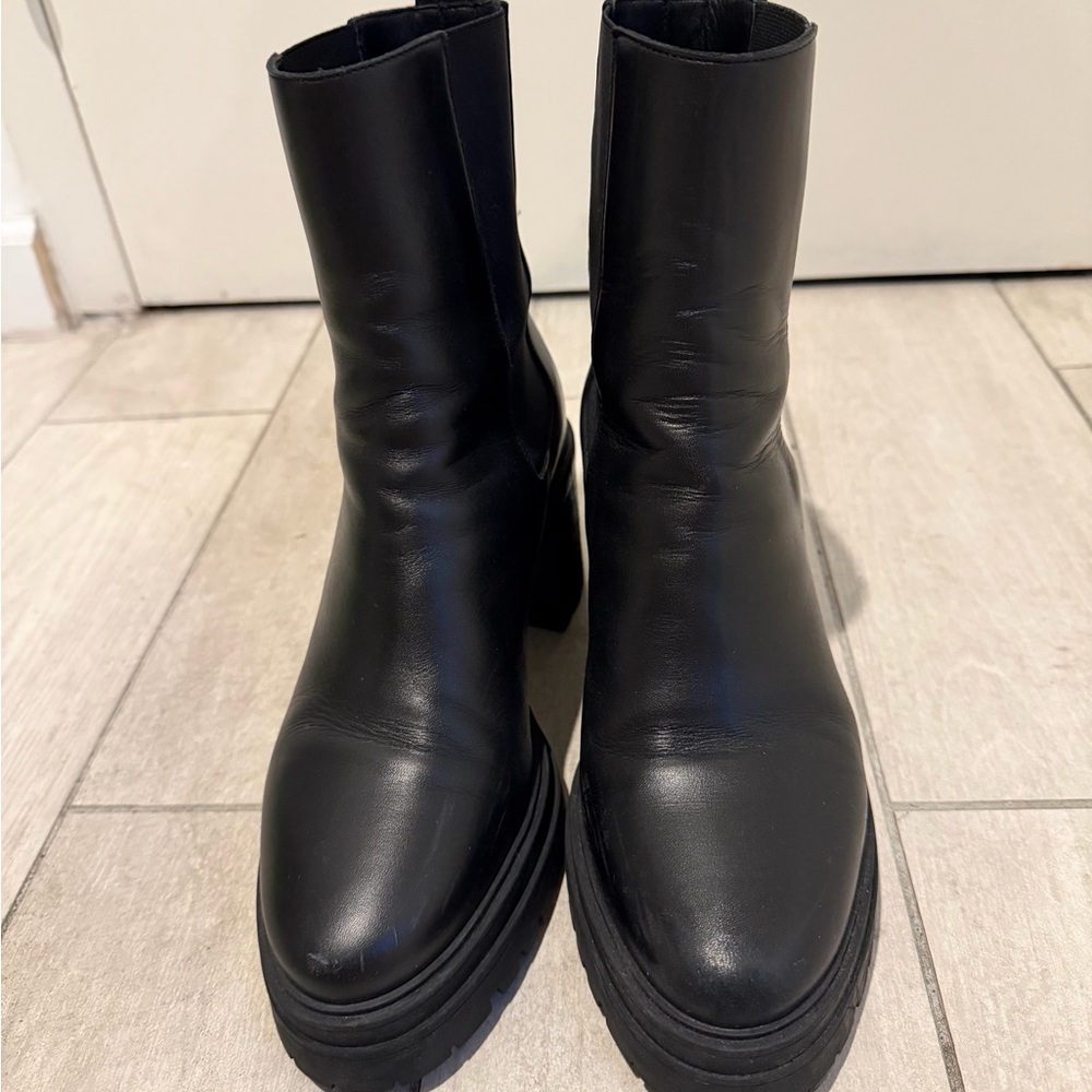 ba&sh Sleek Black Ankle Booties